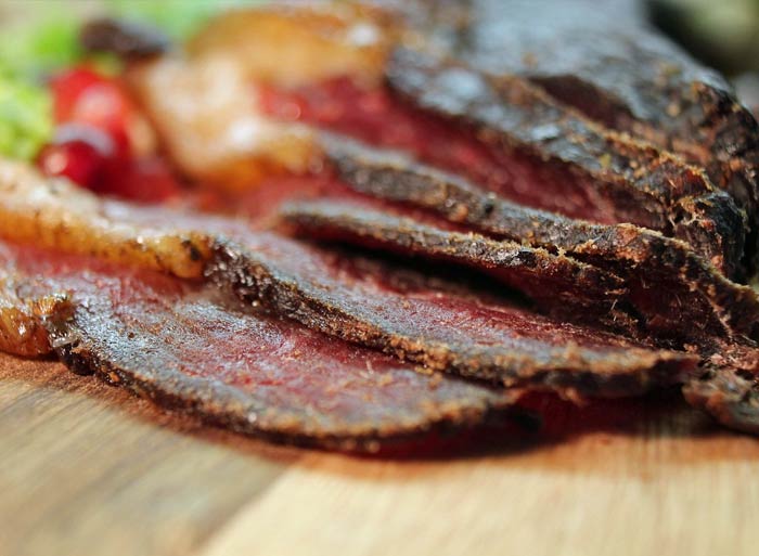 Biltong at Treseissyllt Farm